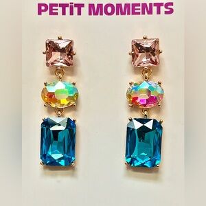 NEW🩵Petit 🩷Moments 🩵 gem drop earrings
